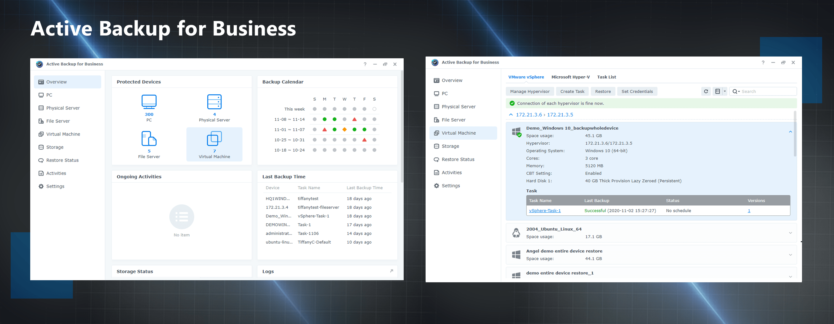 Active backup business min
